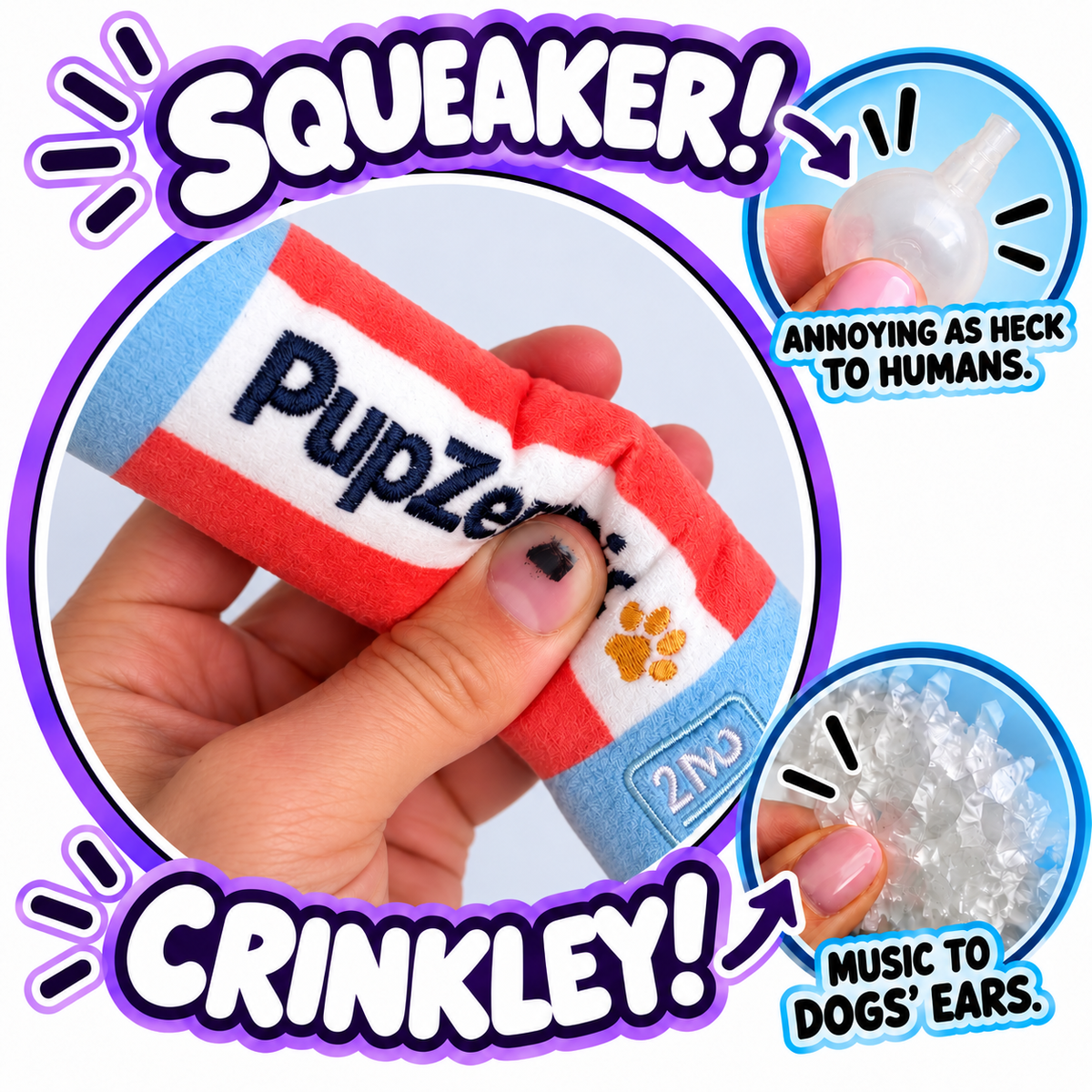 PupZempic funny GLP-1 parody squeaky plush dog toy – photo 3