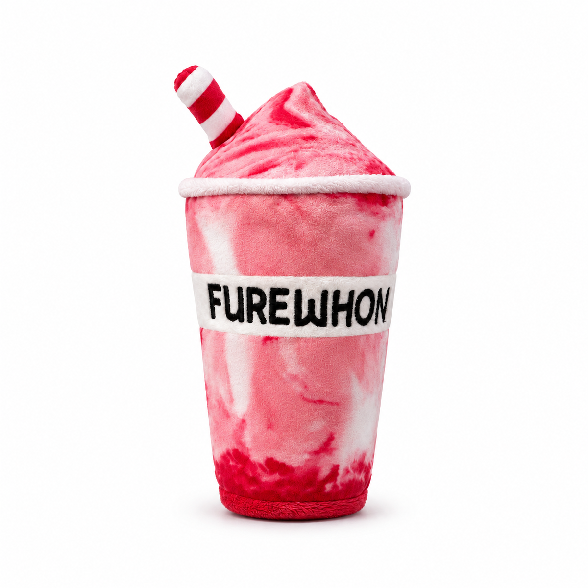 Furewhon Smoothie funny pink smoothie parody plush dog toy