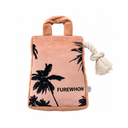 Furewhon Bag funny grocery bag parody plush dog toy with rope