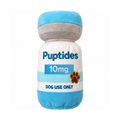 Puptides funny peptide parody squeaky plush dog toy