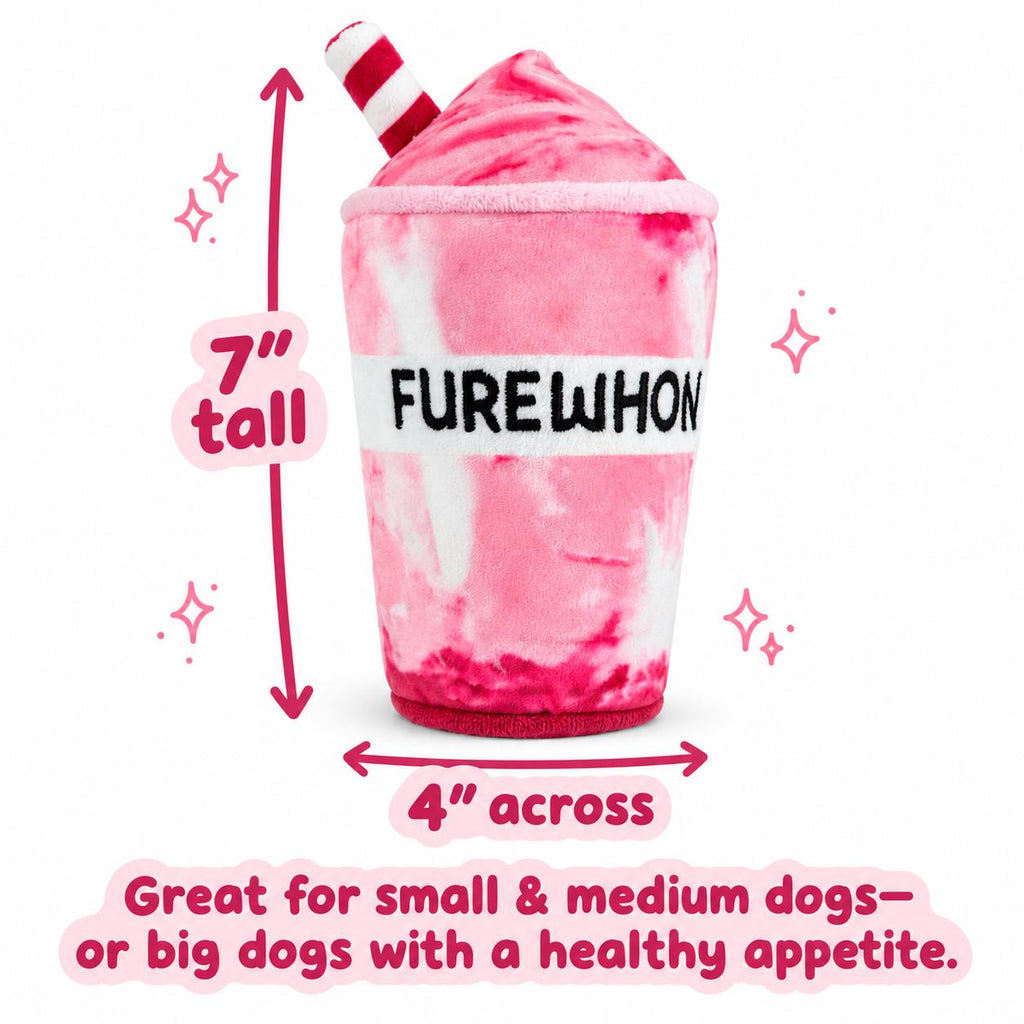 Furewhon Smoothie funny pink smoothie parody plush dog toy – photo 6
